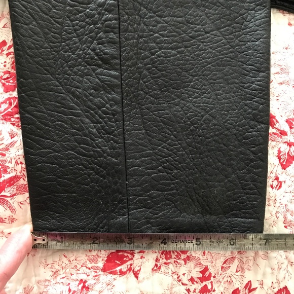 BLACK NATURAL GRAIN COWHIDE LEATHER PANTS - Picture 12 of 12